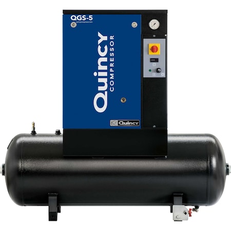 Quincy Compressor Quincy QGS 5-HP 60- Gallon Tank Mounted Rotary Screw Air Compressor 230/1/60 QGS 5 TM-1